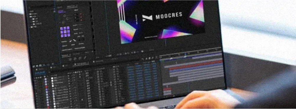 After Effectsで動画を編集してい仕事に挑戦しているイメージ